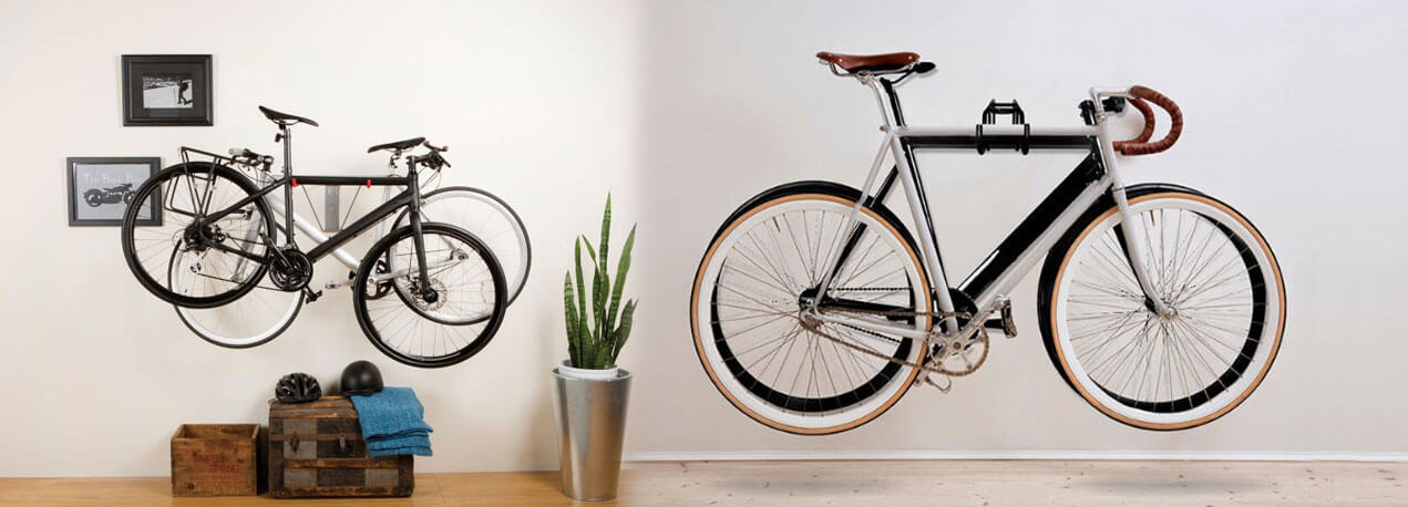 Soporte para instalacion de 2 bicicletas en la pared Soporte para instalacion de 2 bicicletas en la pared